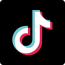 A tiktok logo is shown on the side of a black background.